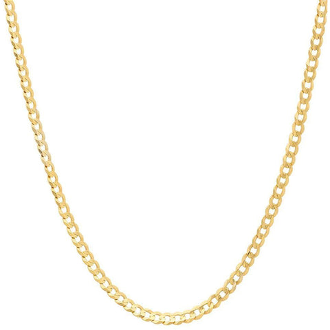Real Genuine 1/20 14K Yellow Gold GF Cuban Link Chain Necklace 2 mm 20 Inch for Men and Women